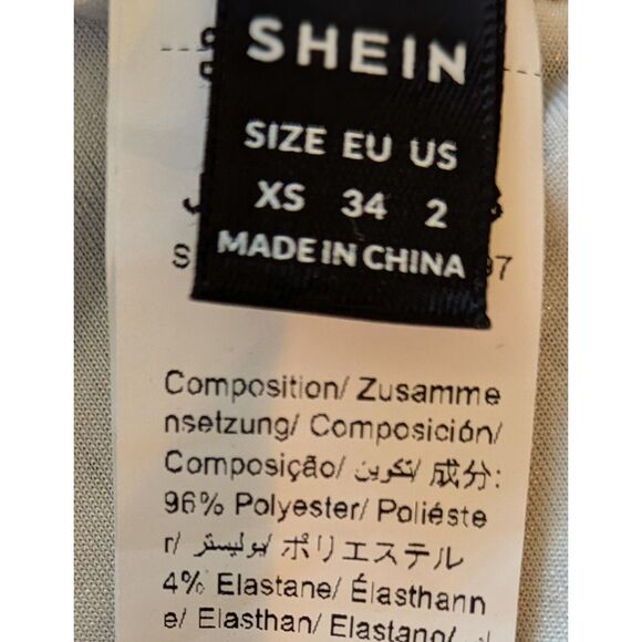 Shein -  Grunge Sun & Moon Print Contrast Lace Flounce Sleeve Dress  Sz XS - Picture 6 of 12